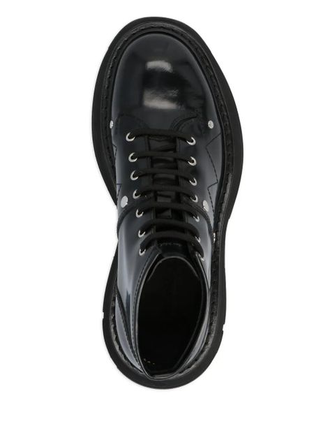 Alexander McQueen leather ankle boots - Black - zdjęcie produktu nr 2
