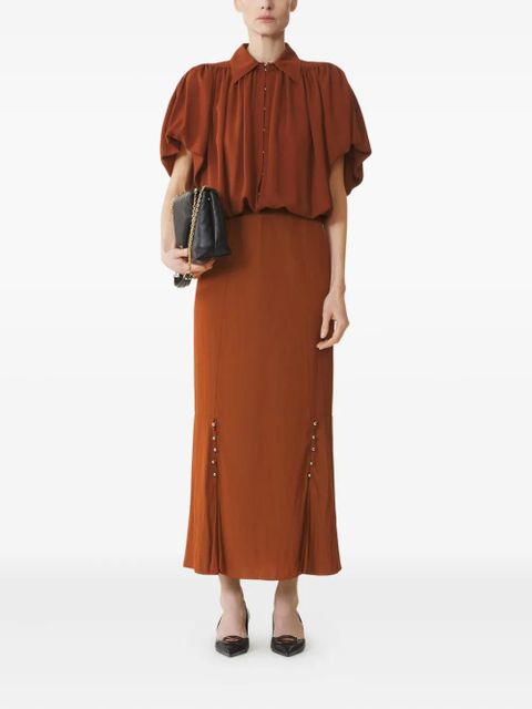 Lanvin puffed-sleeve button top - Orange - zdjęcie produktu nr 2