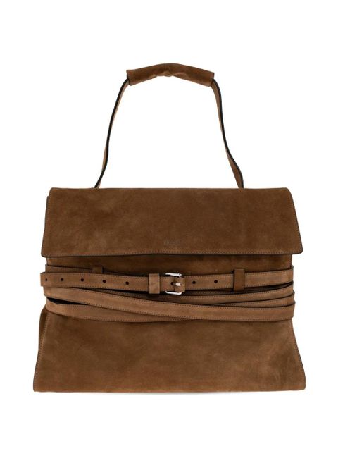 Moschino belted handle tote bag - Brown - zdjęcie produktu nr 1