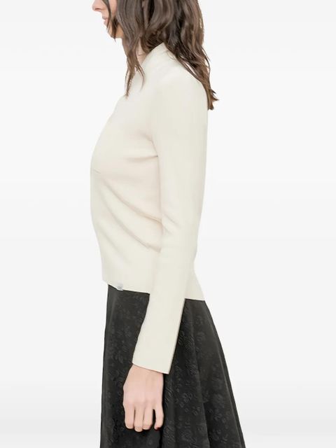 MM6 Maison Margiela pockets V-neck T-shirt - Neutrals - zdjęcie produktu nr 2