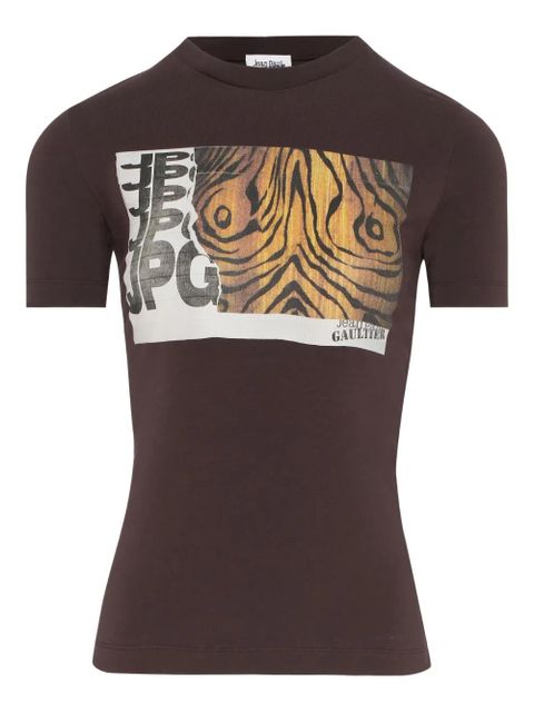 Jean Paul Gaultier printed crew-neck T-shirt - Brown - zdjęcie produktu nr 1
