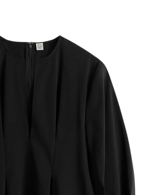 TOTEME pleat-detail mini dress - Black - zdjęcie produktu nr 2