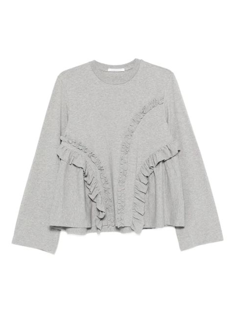 Cecilie Bahnsen ruffled top - Grey - zdjęcie produktu nr 1