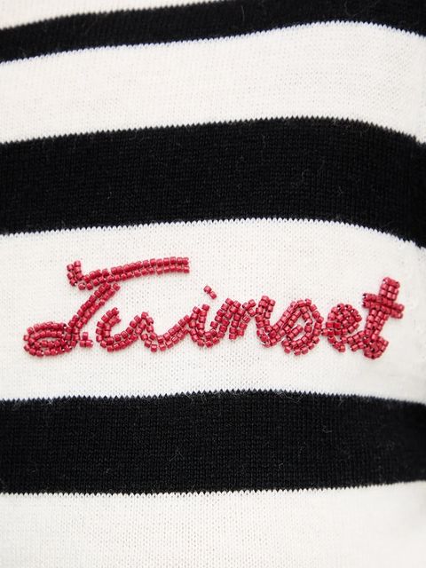 Twinset sweter z domieszką kaszmiru damski kolor czarny lekki 252TP3090