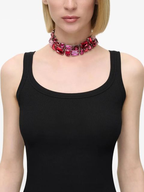 AREA crystal cluster choker necklace - Pink - zdjęcie produktu nr 2