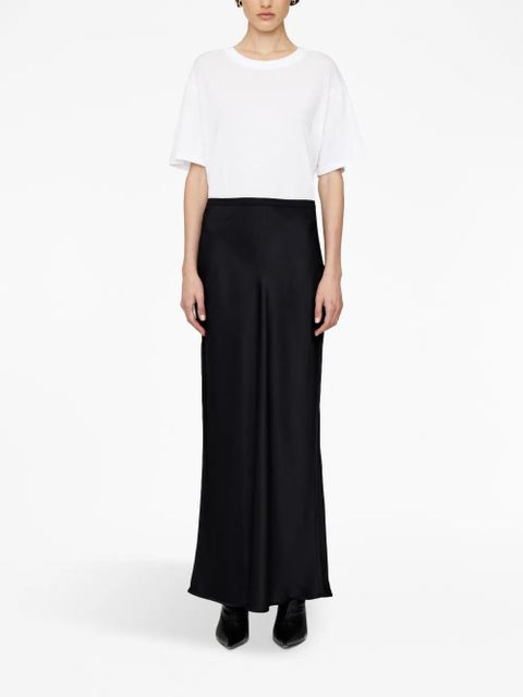ANINE BING flared silk maxi skirt - Black - zdjęcie produktu nr 2