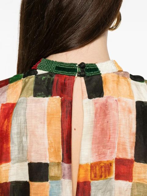 ALEMAIS x LRNCE Marjorelle multicoloured mini dress - Neutrals