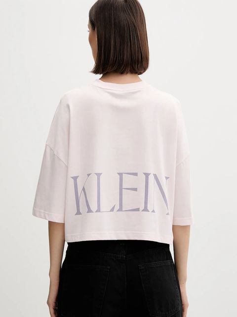 Calvin Klein Jeans t-shirt bawełniany damski kolor różowy LV047D206G