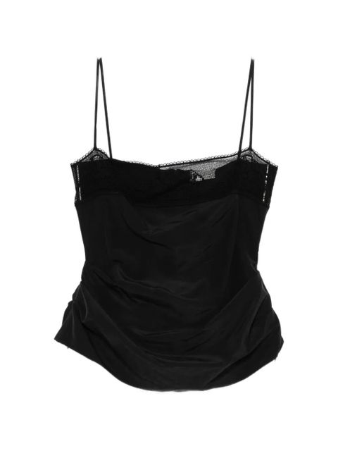 Magda Butrym lace-trim top - Black - zdjęcie produktu nr 1