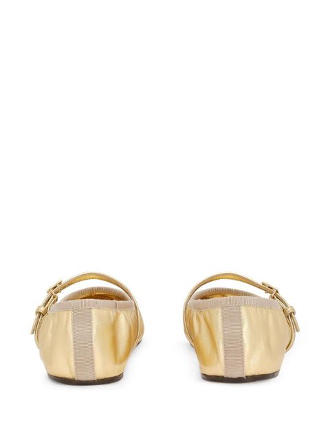 Dolce & Gabbana DNA leather ballerina shoes - Gold - zdjęcie produktu nr 2