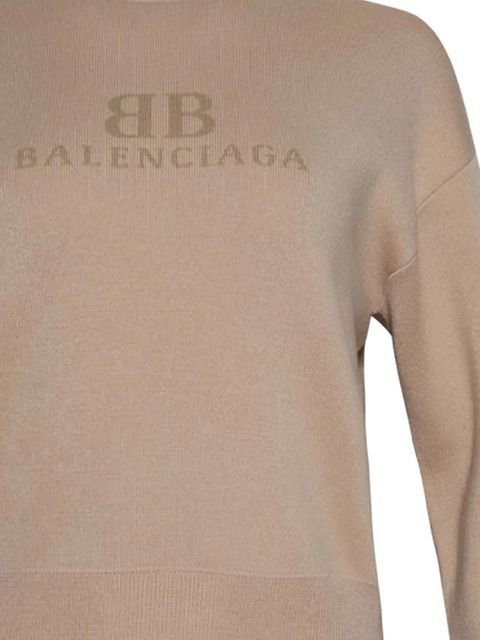 Balenciaga logo-jacquard top - Neutrals - zdjęcie produktu nr 2