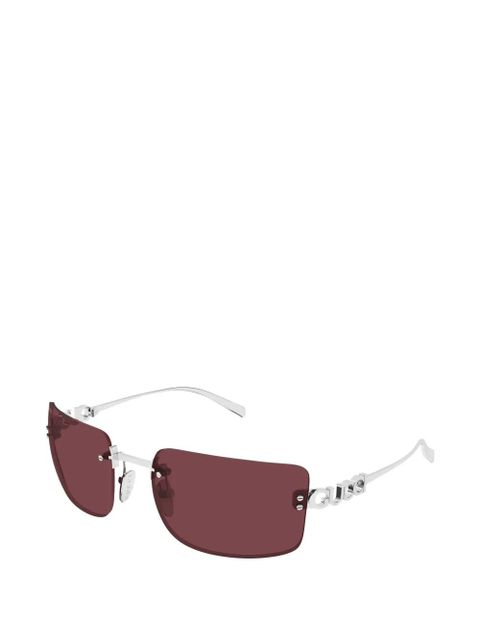 Gucci Eyewear rimless rectangle-frame sunglasses - Red - zdjęcie produktu nr 2