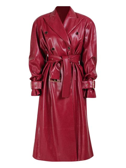 Rowen Rose double-breasted belted coat - Red - zdjęcie produktu nr 1