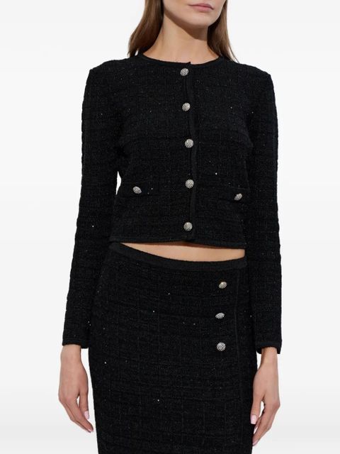 Alessandra Rich buttoned embellished jacket - Black