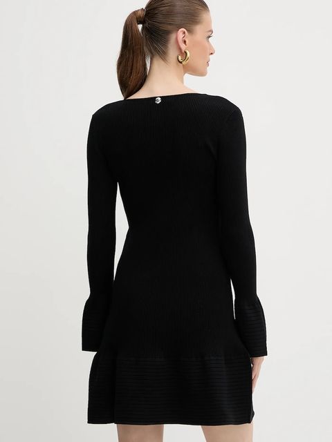 Twinset sukienka kolor czarny mini rozkloszowana 252AP3191