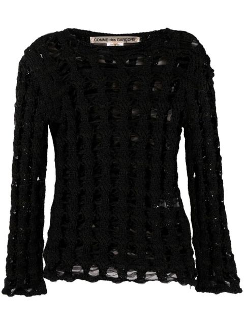 Comme Des Garçons open-knit jumper - Black - zdjęcie produktu nr 1