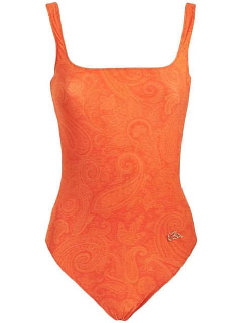 ETRO paisley-print sleeveless swimsuit - Orange - zdjęcie produktu nr 1