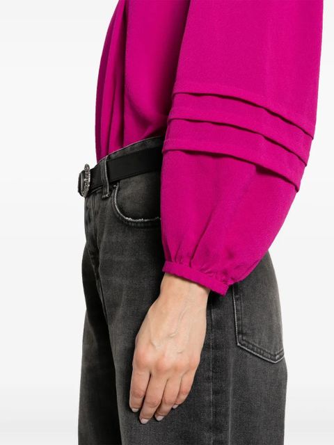MARANT ÉTOILE Lamaya tie-neck blouse - Pink