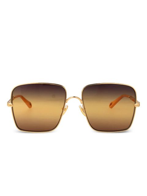 Chloé Eyewear square frame sunglasses - Gold - zdjęcie produktu nr 1