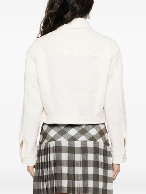 PINKO cropped tweed jacket - White