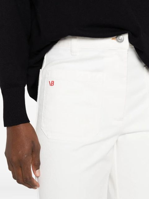 Victoria Beckham organic-cotton straight-leg jeans - White