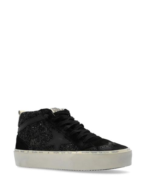 Golden Goose Mid Star high-top glitter sneakers - Black