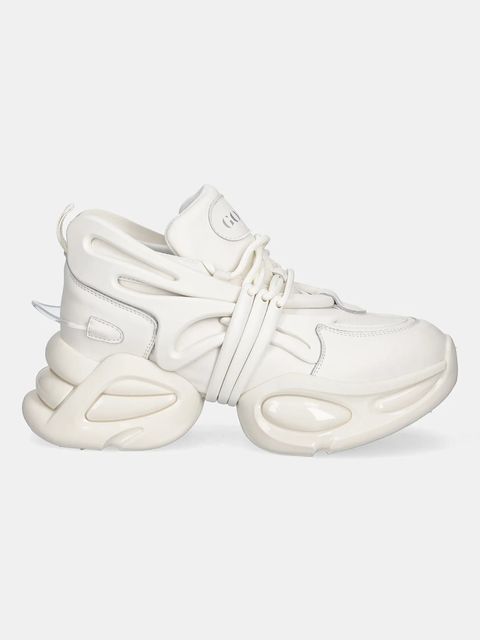 GOE sneakersy skórzane OO2N4027 damskie kolor beżowy OO2N4027 WHITE - zdjęcie produktu nr 2