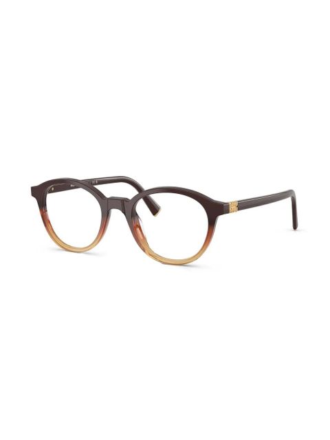Miu Miu Eyewear round-frame glasses - Brown - zdjęcie produktu nr 2