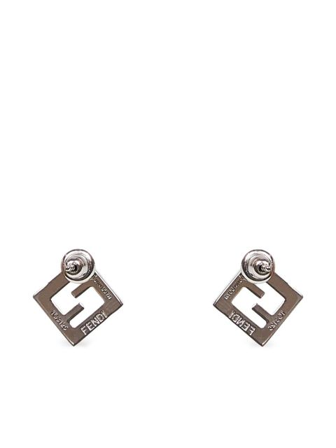 FENDI Forever logo earrings - Silver