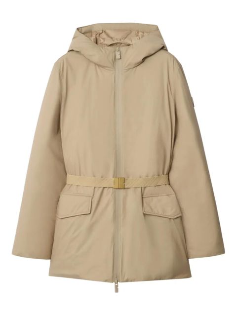 Burberry belted hooded coat - Neutrals - zdjęcie produktu nr 1