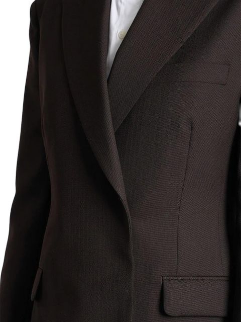 ANINE BING double-breasted wool blazer - Brown