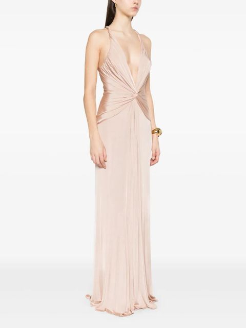 TOM FORD knot-detail maxi dress - Neutrals