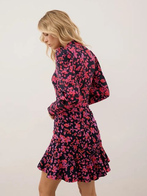 Bizuu spódnica MEXICANA kolor różowy mini rozkloszowana MEXICANA RÓŻOWY