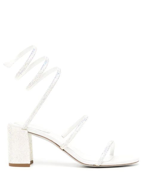 René Caovilla Cleo 80mm crystal-embellished sandals - White - zdjęcie produktu nr 1