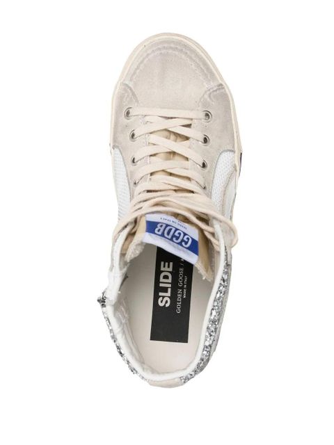 Golden Goose Slide high-top sneakers - Silver