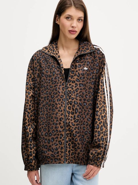 adidas Originals bluza damska kolor brązowy wzorzysta JW7301 - zdjęcie produktu nr 1