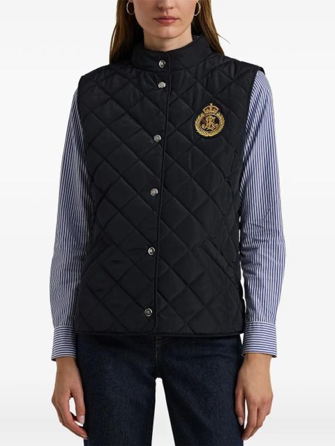 Lauren Ralph Lauren quilted button gilet - Black