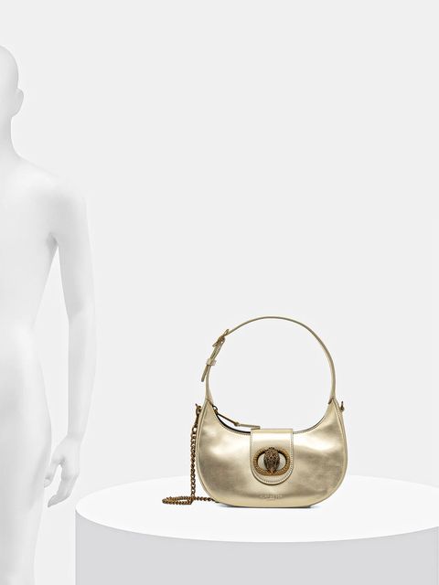 Kurt Geiger London torebka skórzana kolor złoty 3601161109