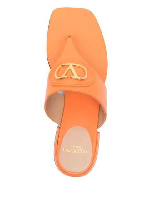 Valentino Garavani VLogo leather slides - Orange