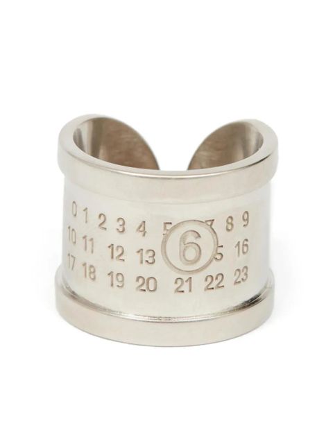 MM6 Maison Margiela numbers-motif ring - Silver - zdjęcie produktu nr 1