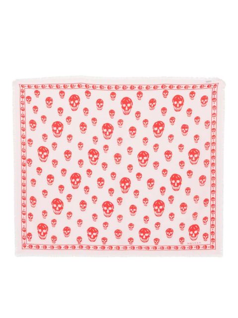 Alexander McQueen Classic Skull foulard scarf - Pink - zdjęcie produktu nr 1