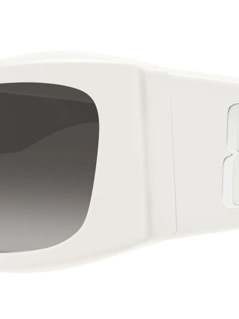 Balenciaga Eyewear rectangle logo sunglasses - White