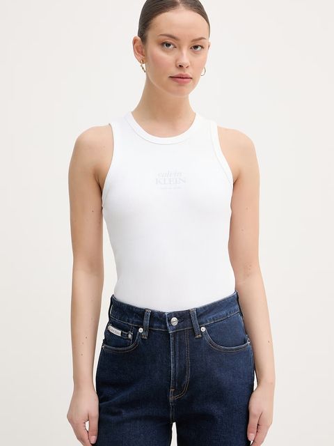 Calvin Klein Jeans top damski z bawełną - zdjęcie produktu nr 1