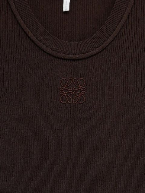 LOEWE logo-embroidered tank top - Brown