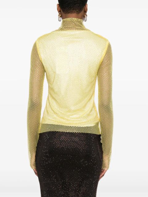 Sportmax rhinestone-embellished top - Yellow