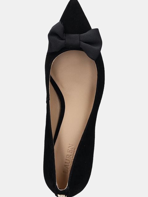 Lauren Ralph Lauren szpilki zamszowe Adrienne Bow kolor czarny 802980116001 - zdjęcie produktu nr 2