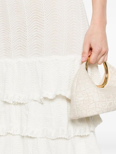 TWINSET ruffled midi dress - White