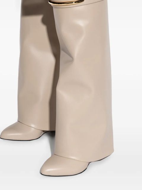 Givenchy shark lock leather boots - Neutrals