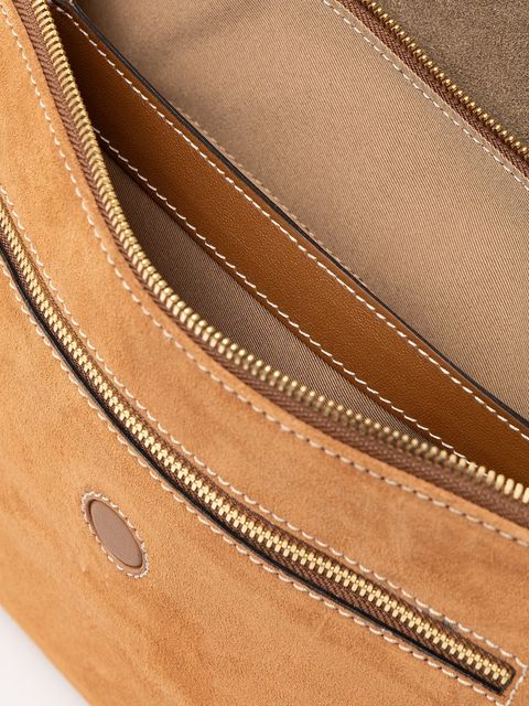 Gianni Chiarini torebka zamszowa THREE kolor brązowy BS.12295.CM-PL