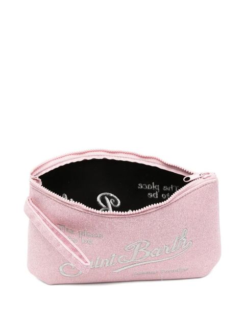 MC2 Saint Barth Aline logo-embroidered clutch bag - Pink
